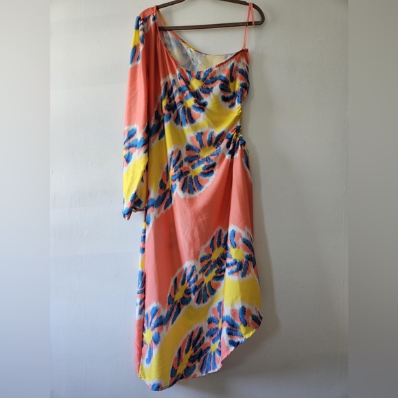 By Anthropologie One-Shoulder Dress Size Large - Picture 6 of 7
